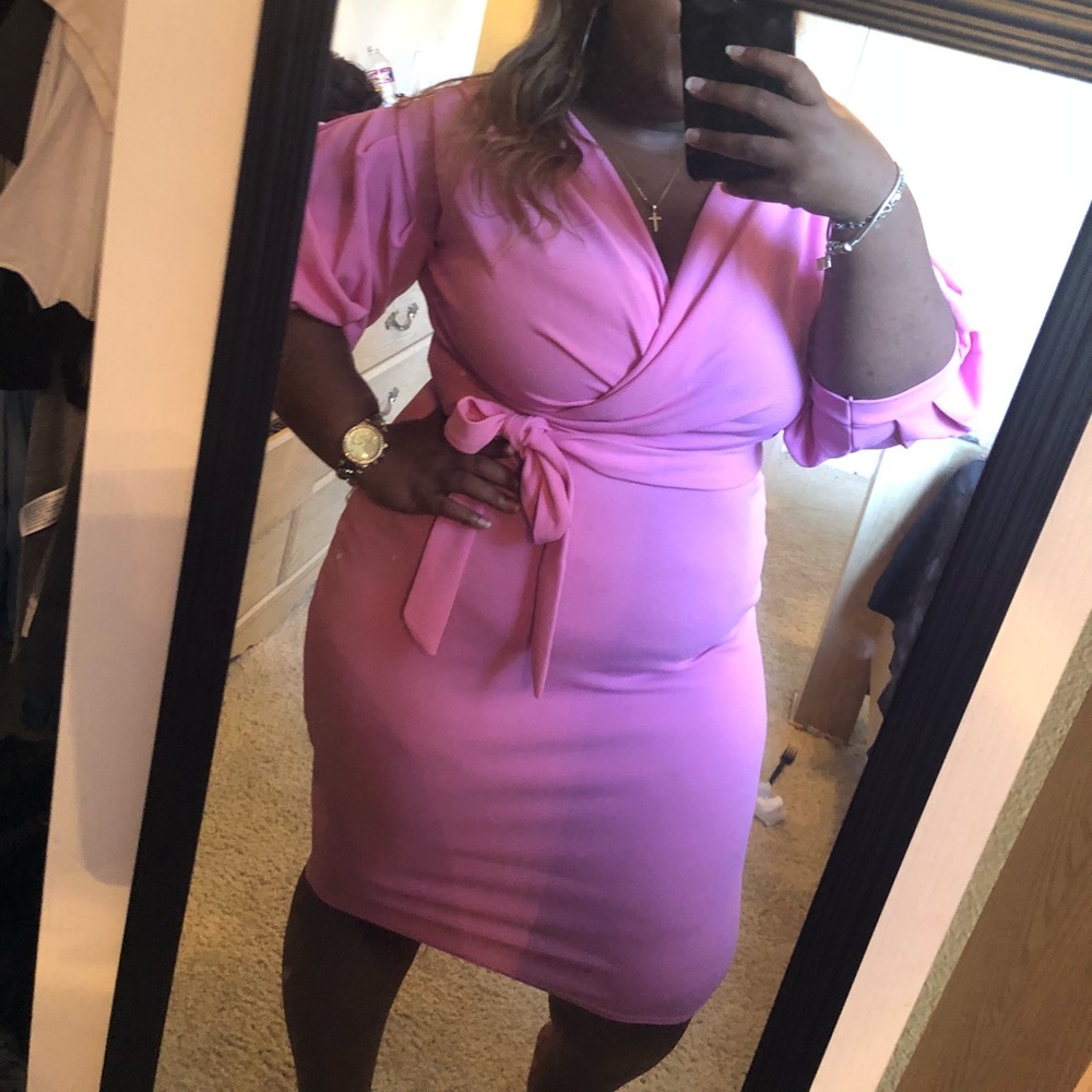 Hot pink dress! Perfect for date night!